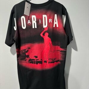 Jordan Black T-Shirt with Red Graphic Back Print